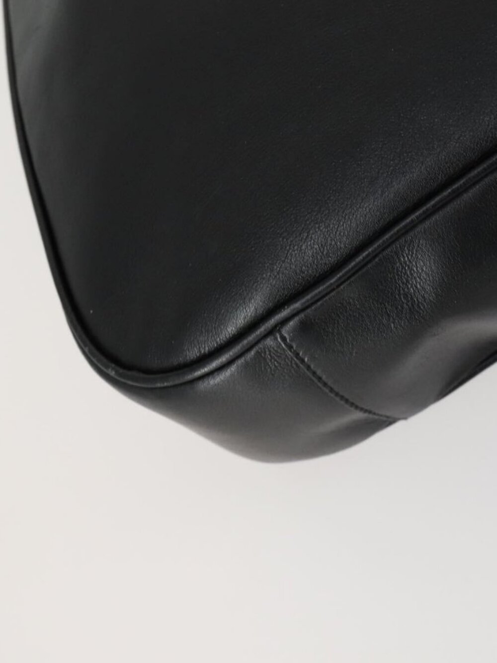 Authentic GUCCI Bamboo Shoulder Bag Leather 2way Black Gold 001 1577 - Picture 5 of 16